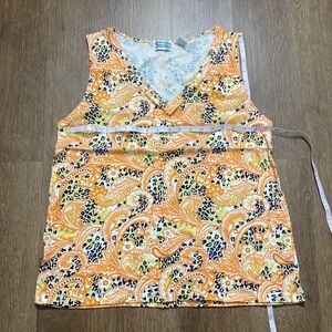 Shenanigans XL vneck tank top paisley and animal print vintage
